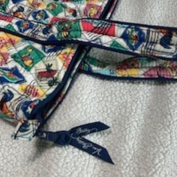 Vera Bradley Cuban Stamps Quilted Tote Bag NWOT - Picture 4 of 6